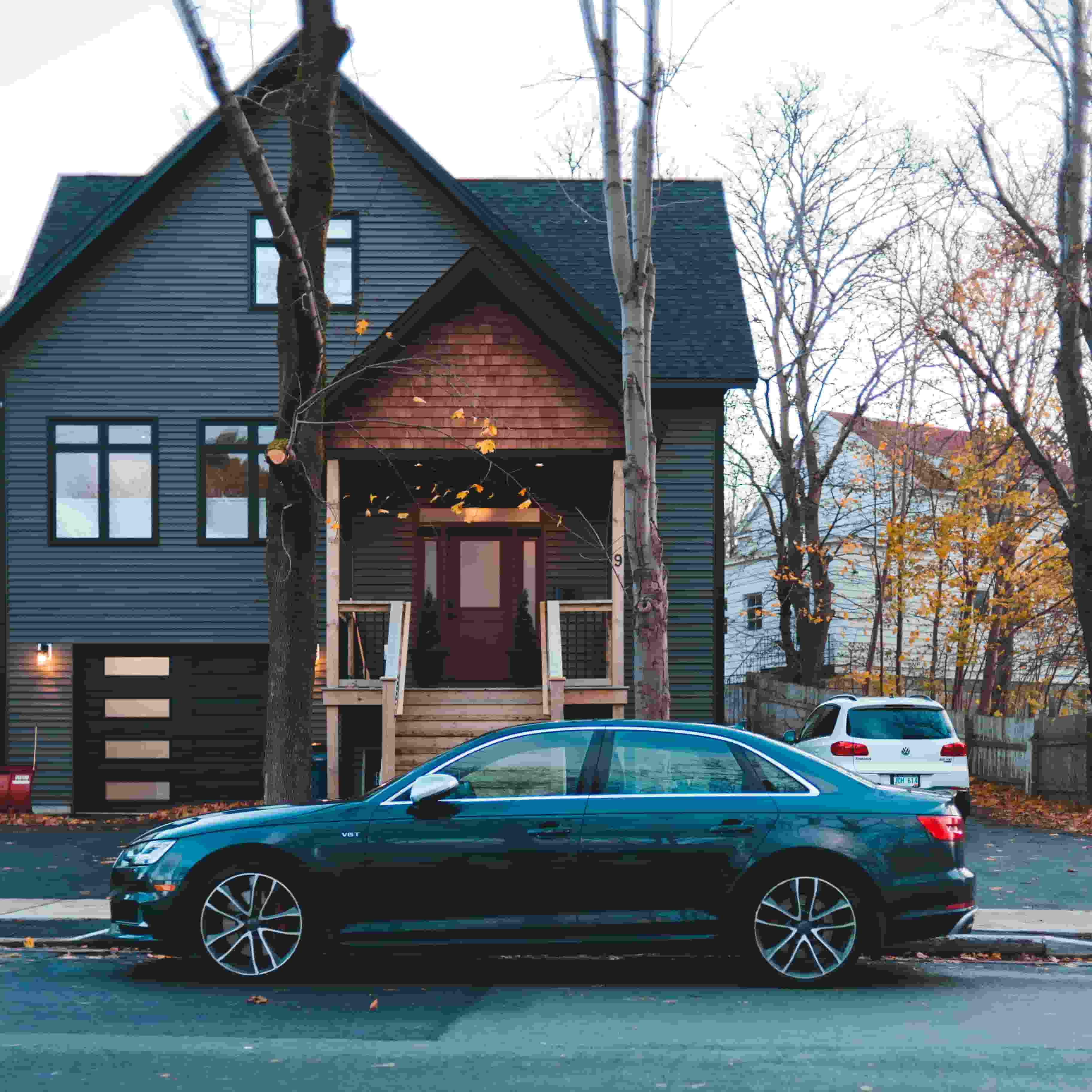 Car parked in the driveway of a suburban home in Hummelstown, Pennsylvania