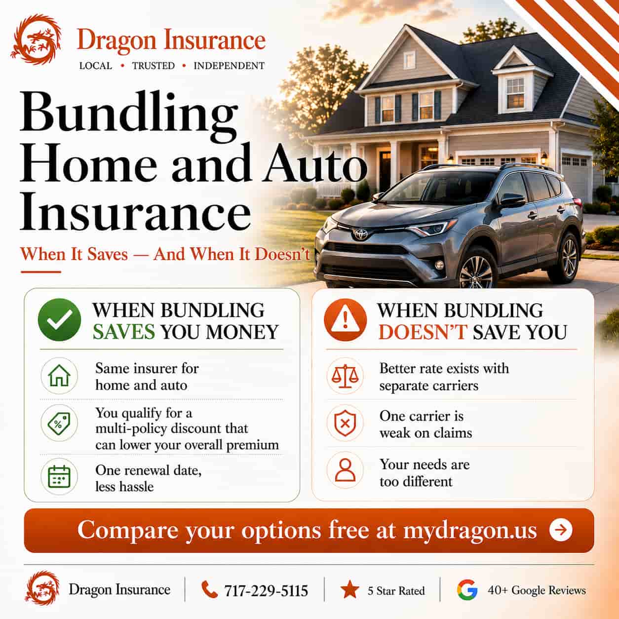 Bundling home and auto insurance
